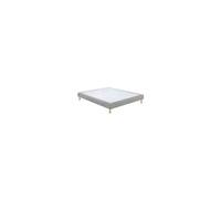 Sommier déco gris confort medium 15 cm avec pieds Bultex Mediano 80x200