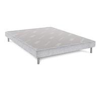 Sommier déco gris perle DUNLOPILLO 15cm pieds inclus 140x200 Multicolore G