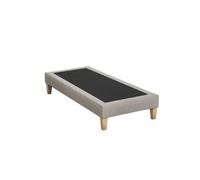 Sommier déco tapissier beige lin - 2x80x190