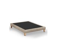 Sommier déco tapissier beige sable - 180x210