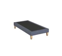 Sommier déco tapissier bleu océan - 100x190