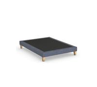 Sommier déco tapissier bleu océan - 130x190