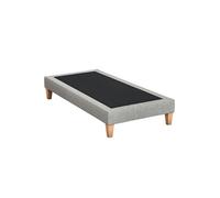Someo Sommier déco tapissier Gris céleste 2x90x200