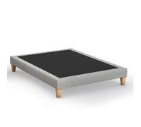 Sommier déco tapissier gris céleste - SOMEO 160x190 - Gris souris - Garantie 5 ans - Someo