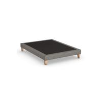 Sommier déco tapissier gris lumière - 160x210