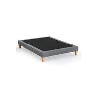 Sommier déco tapissier gris orage - 150x200