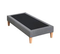 Sommier déco tapissier gris orage - SOMEO 90x210 - Gris foncé - Garantie 5 ans - Someo