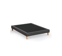 Sommier déco tapissier gris profond - 130x190