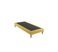 Sommier déco tapissier jaune Aurore - 80x190