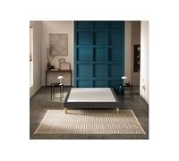 Sommier déco tapissier Mediano gris fumé - 130x190