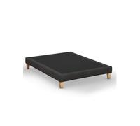 Sommier déco tapissier nuit noire - 130x190