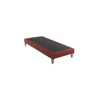 Sommier déco tapissier rouge Crépuscule - 100x210