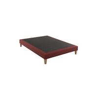 Sommier déco tapissier rouge Crépuscule - 130x190