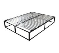 Sommier démontable surélevé KIT27 - 140x190 bois - Gain de place - Solide en métal Gris