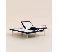 Sommier électrique 160x200 cm - Bleu - Acier recy onfort relaxant et personnalisé -Simple d'utilisation -Fabriqué en France - Tediber