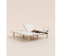 Sommier électrique 180x200 cm - Beige - Acier recy onfort relaxant et personnalisé -Simple d'utilisation -Fabriqué en France - Tediber