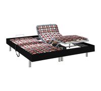 Sommier électrique de relaxation déco 2x78 plots - 2 x 90 x 200 cm - Noir - NAFURI de YSMÉE