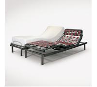 Sommier Électrique de Relaxation + Matelas 2x70x200 by Sampur | Mémoire de Forme - Moteur Électrique OKIN - Plots Multidirectionnels