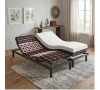 Sommier Électrique de Relaxation + Matelas 2x90x200 by Sampur | Mémoire de Forme - Moteur Électrique OKIN - Plots Multidirectionnels