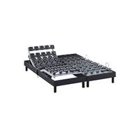 Sommier électrique de relaxation tout plots tissu anthracite 2x90x190