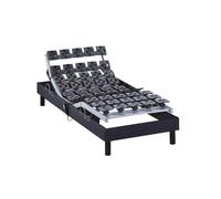Sommier électrique de relaxation tout plots tissu anthracite 90x190 - Anthracite - Garantie 5 ans - Someo