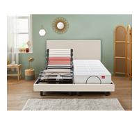 Sommier Électrique Epeda HORIZON 2 en 1 Lin Naturel 2x80x200