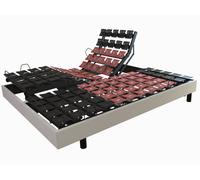 Sommier électrique excellence finition tissu 2x80x200