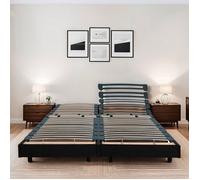 Sommier bellecour 70x190 cm relax electrique 1 hauteur 27 cm Noir G