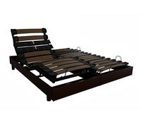 Sommier électrique optimum finition bois 2x80x200