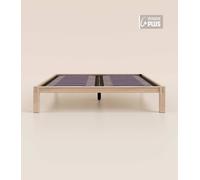 Sommier en bois 140x190 cm Plus - Bois de bouleau massif éco-responsable - Clair - Haut de gamme - Durable et robuste - Tediber