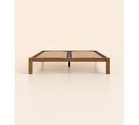 Sommier en bois 180x200 cm - Bois de bouleau massif éco-responsable - Foncé - Haut de gamme - Durable et robuste - Tediber