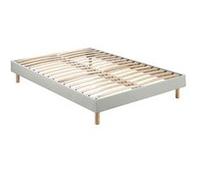 Sommier en kit déco gris chiné à lattes Merinos 140x190 Gris G