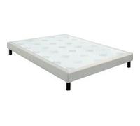 Sommier confort ferme chenillé lin 15 cm NATURE 2x80x200