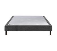Sommier Epeda CONFORT MEDIUM DECO NATURE 140x190 Tissu gris foncé Lattes