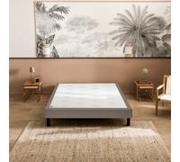 Epeda Sommier Nature Medium - Confort médium 18 cm, lattes - Gris souris 80x200