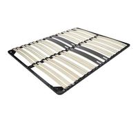 Sommier ergonomique à lattes avec zone lombaire renforcée - MON MOBILIER DESIGN - 160X200 cm - Noir - 36 lattes