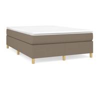 Sommier - GAROSA - Taupe - 140x200 cm - Tissu 100% polyester - Pieds inclus