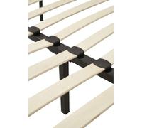 Sommier Jacky 140x190 cm - Solide et Confortable x 29 cm - Cadre à Lattes + 6 Pieds en Métal - Épaisseur Métal 1,2 mm - 14 Lattes en 9 mm