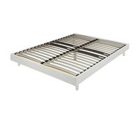 Ebac Sommier déco Decokit 36 lattes Kit avec pieds 140x190 Bois Blanc H.13 cm