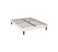 Sommier kit déco écru tapissier pieds inclus - 120x190