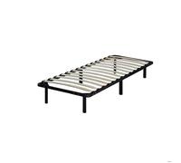 Sommier kit en bois et acier Noir 90x200 cm