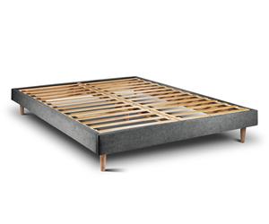 Sommier Kit Tissu Gris anthracite 140x190 H29cm