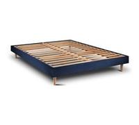 Sommier Kit Velours Bleu 140x190 H29cm Bleu océan G