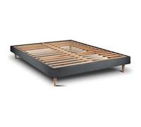 Sommier Kit Velours Gris anthracite 140x200 H29cm Gris anthracite G