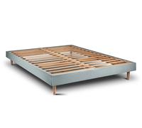Sommier Kit Velours Gris bleut 200x200 H29cm