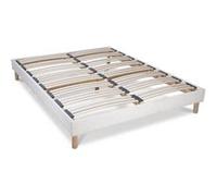 Sommier maison aubertin 140x190 cm 2 hauteur 35 cm Blanc G