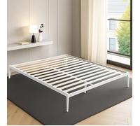 Sommier métallique - SAMPUR - Loft - 140x190 cm - Lattes larges - Structure bois & métal