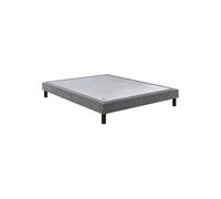Sommier Nature confort ferme 15 cm - chenillé gris 140x190