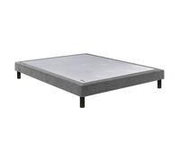 Sommier Nature confort ferme 15 cm - Epeda chenillé gris 140x190