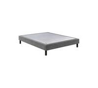 Sommier Nature confort médium 18 cm - Epeda chenillé gris 140x190